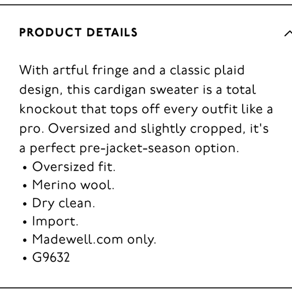 Madewell Plaid Fringe Cardigan - Picture 10 of 10